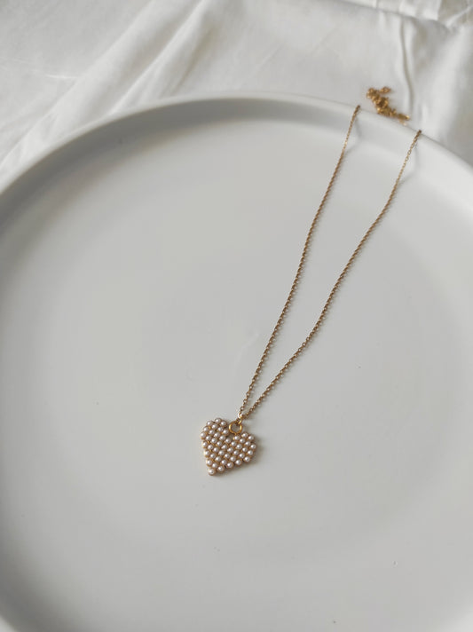 Pearl heart necklace