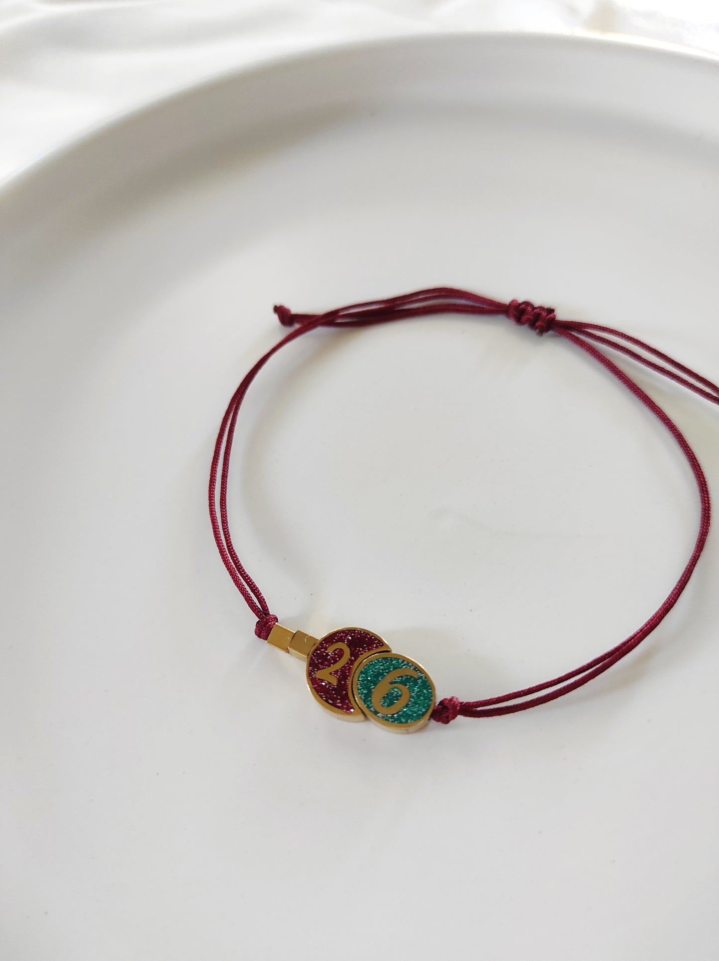 Lucky '26 burgundy bracelet