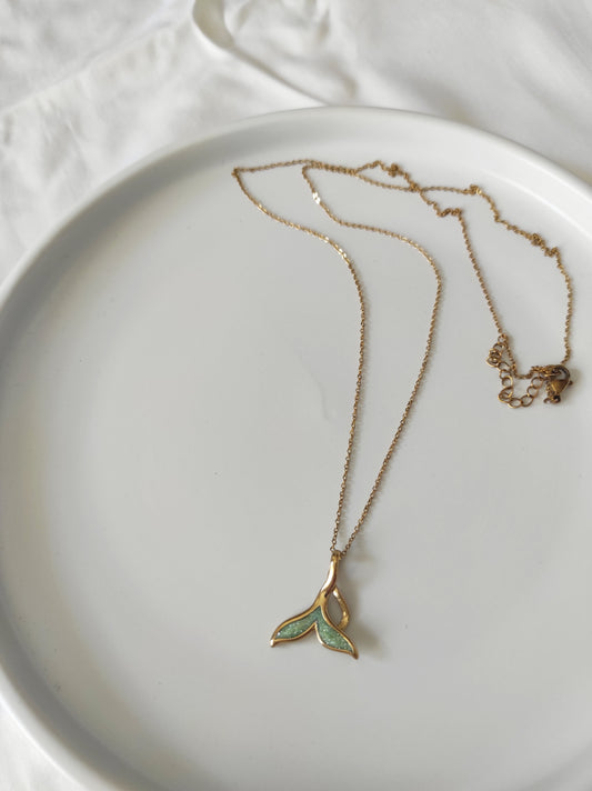 Green mermaid necklace